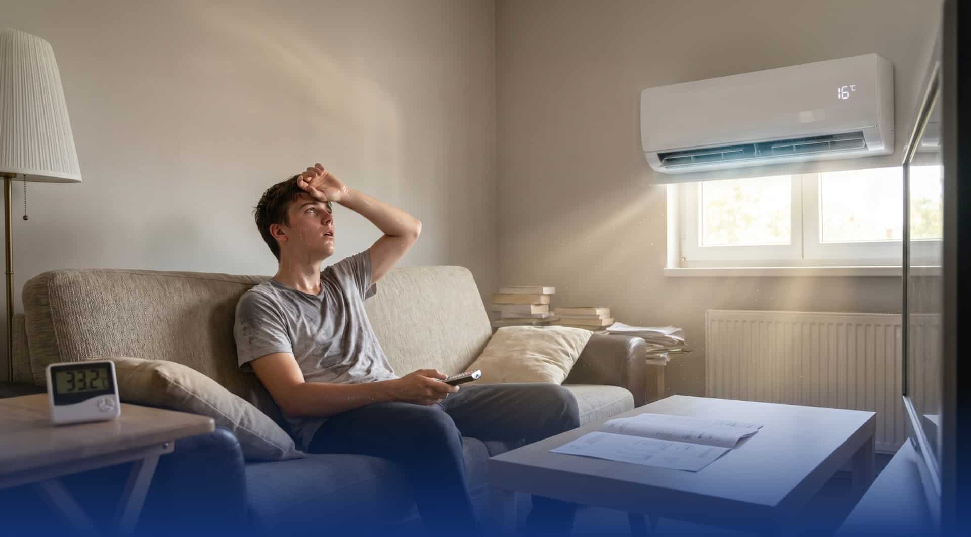 Minisplit Frikko en sala durante calor extremo