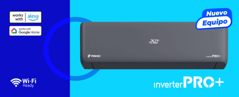 Mini Split Inverter PRO+ de Frikko color gris con Wi-Fi, compatible con Alexa y Google Home para casas inteligentes